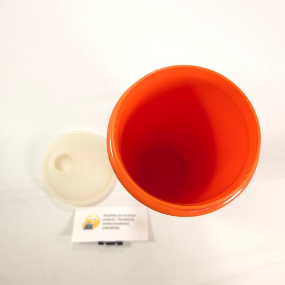 Vintage Tupperware Bundle #262 32 oz Beverage Container #117 Tumblers Orange - Picture 3 of 8